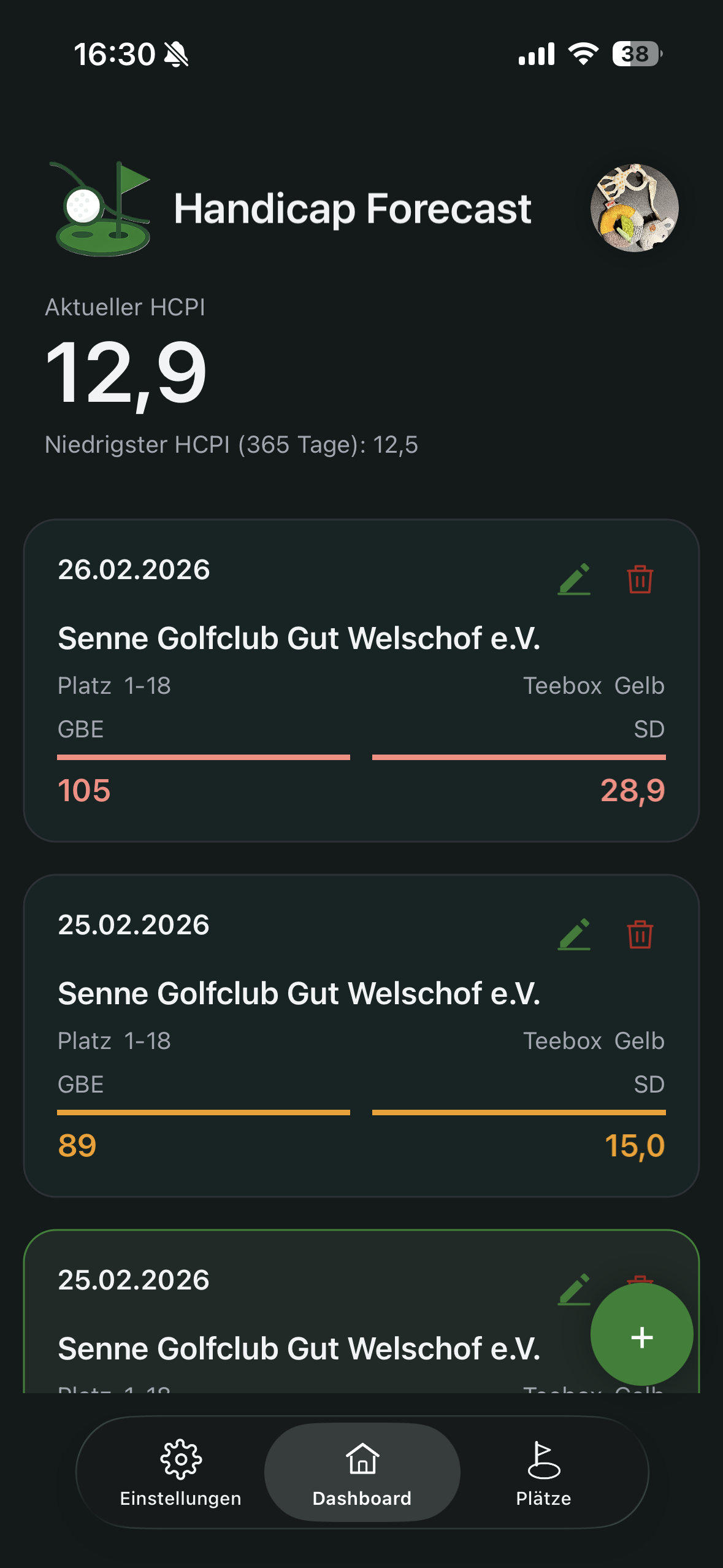 Neues Ergebnis - bereit zum Speichern