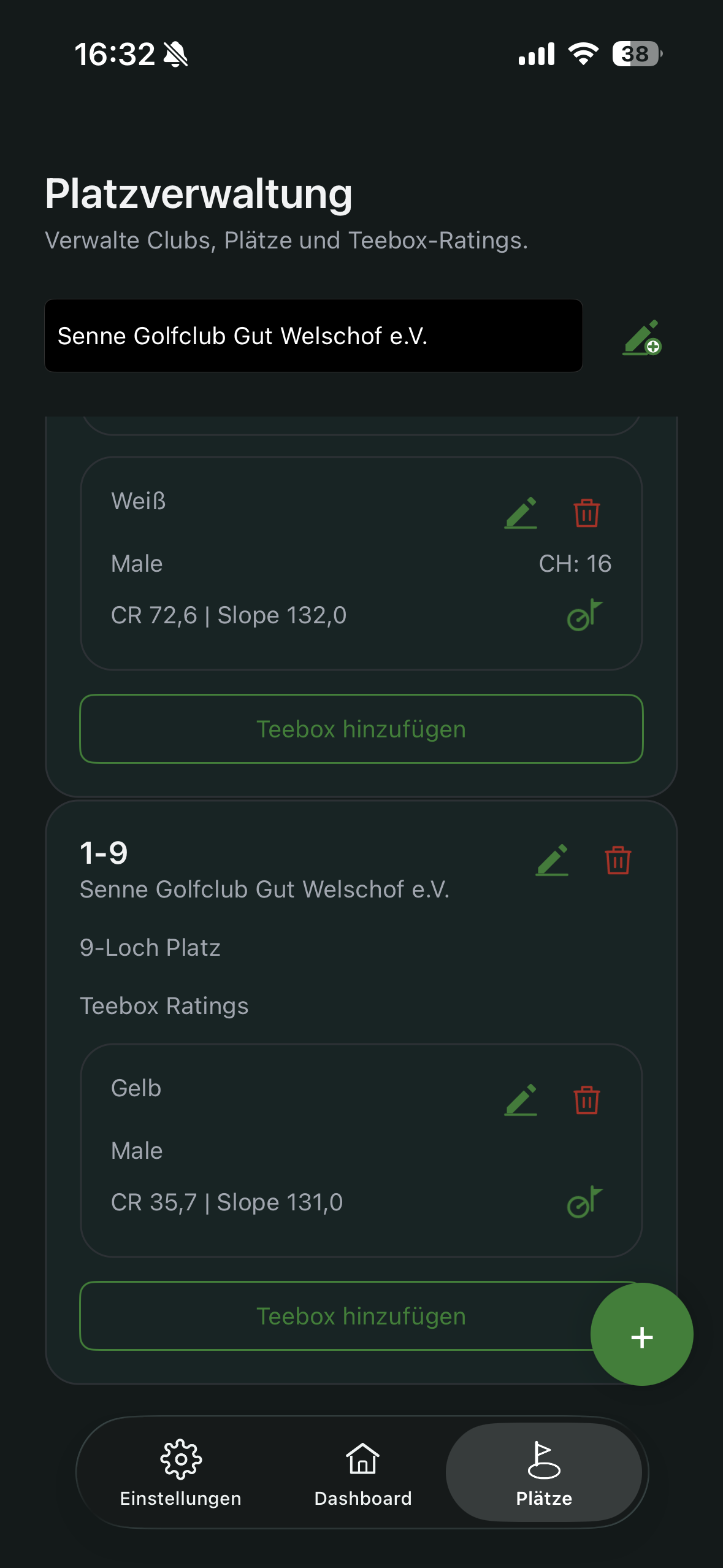 Platzverwaltung mit CH-Anzeige