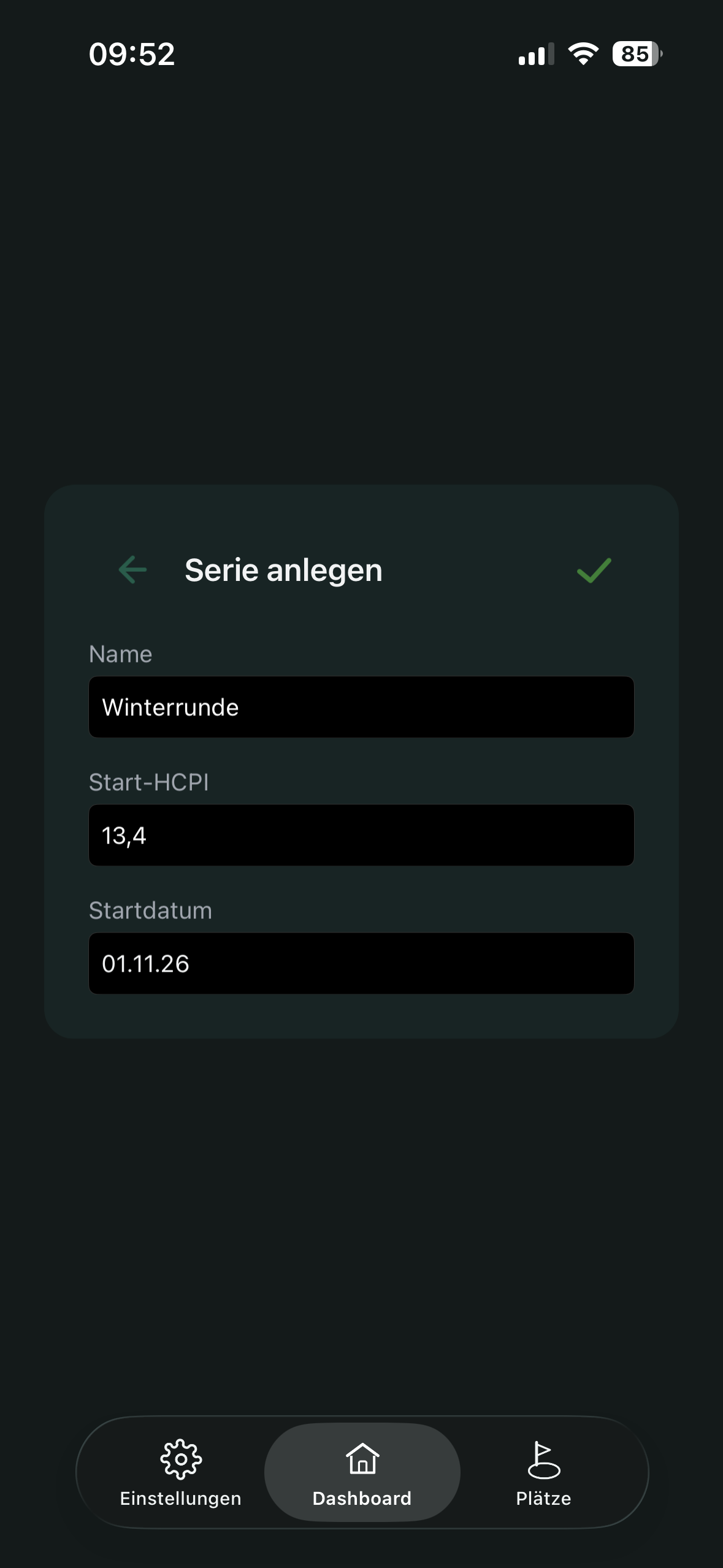 Serie anlegen